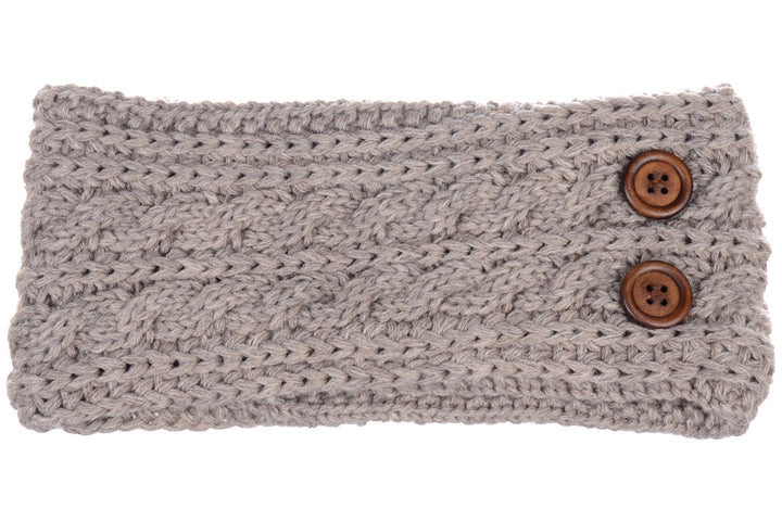 JB710 - One Dozen Cable Knitted Fuzzy Lined Ear Warmer Headband