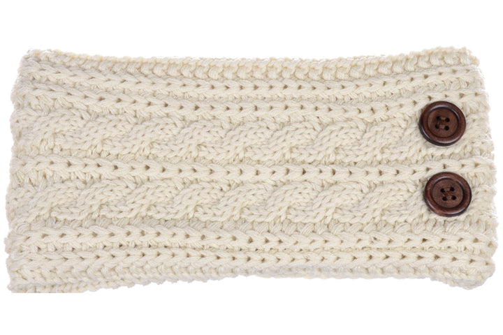 JB710 - One Dozen Cable Knitted Fuzzy Lined Ear Warmer Headband