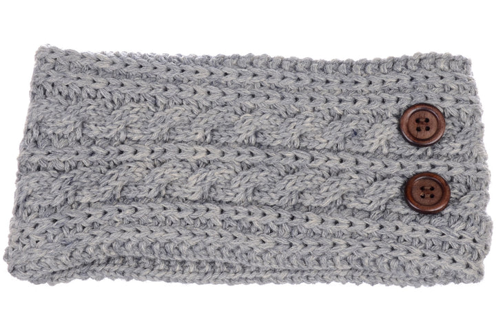JB710 - One Dozen Cable Knitted Fuzzy Lined Ear Warmer Headband