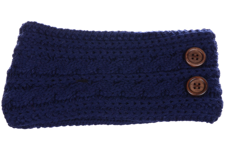 JB710 - One Dozen Cable Knitted Fuzzy Lined Ear Warmer Headband