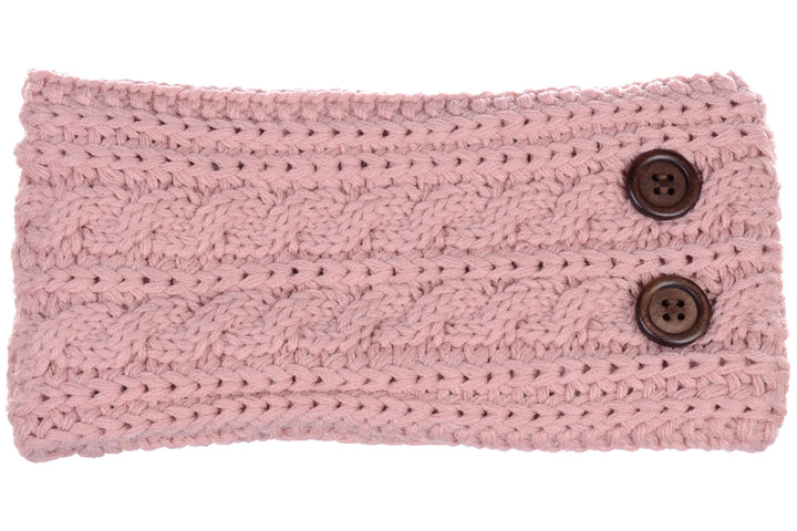 JB710 - One Dozen Cable Knitted Fuzzy Lined Ear Warmer Headband