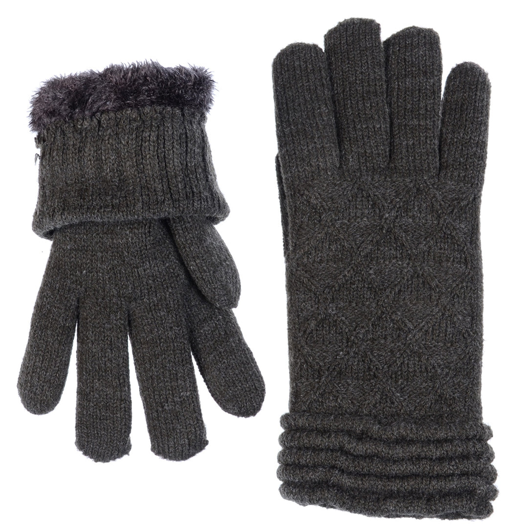 JG503 - One Dozen Ladies Knit Fishnet Pattern Gloves