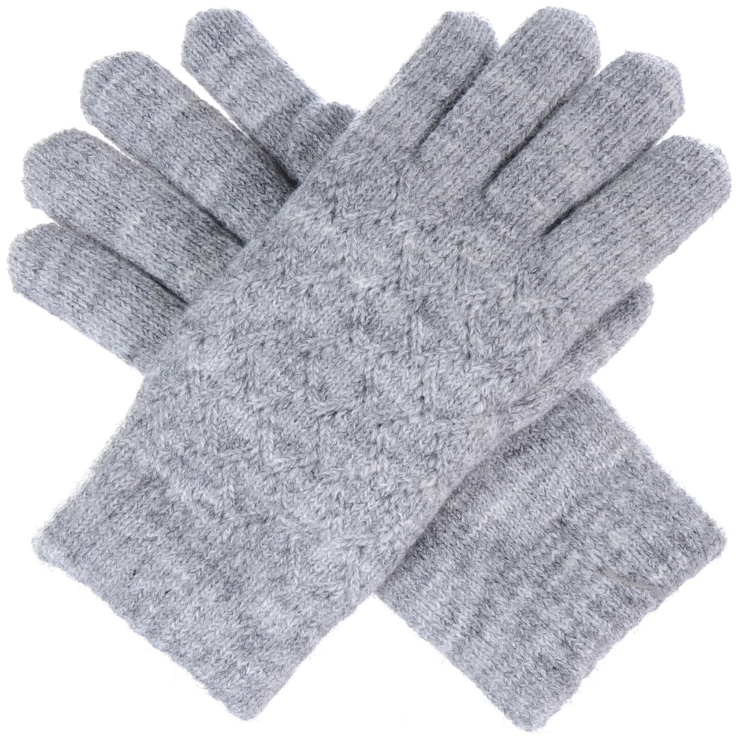 JG507C - One Dozen Ladies Lattice Pattern Soft inside Fur Lining Gloves