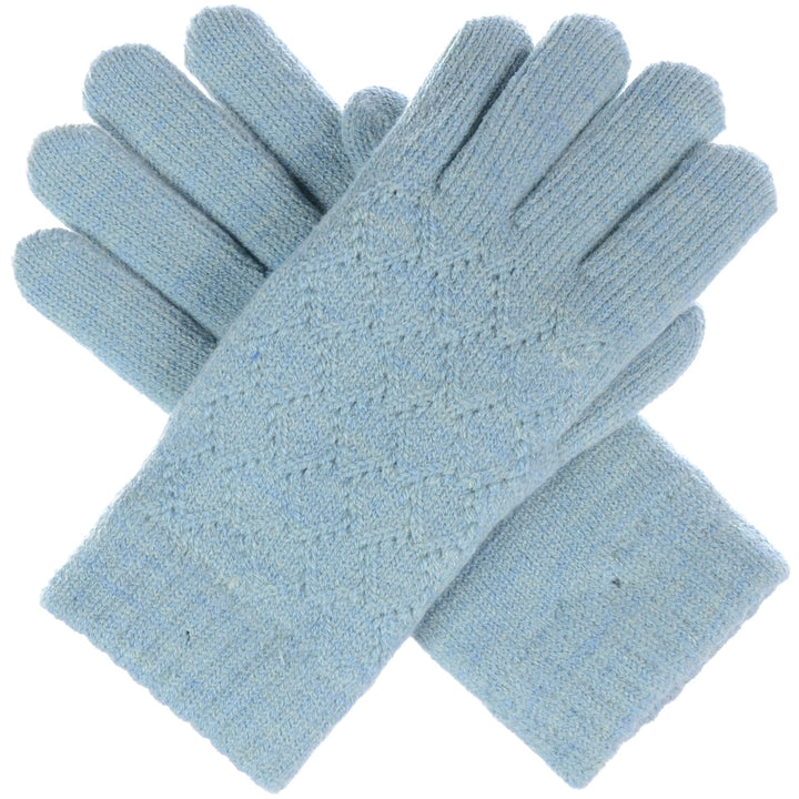 JG507C - One Dozen Ladies Lattice Pattern Soft inside Fur Lining Gloves