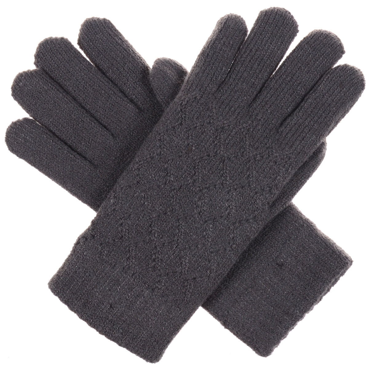 JG507M - One Dozen Ladies Lattice Pattern Soft inside fur lining Gloves