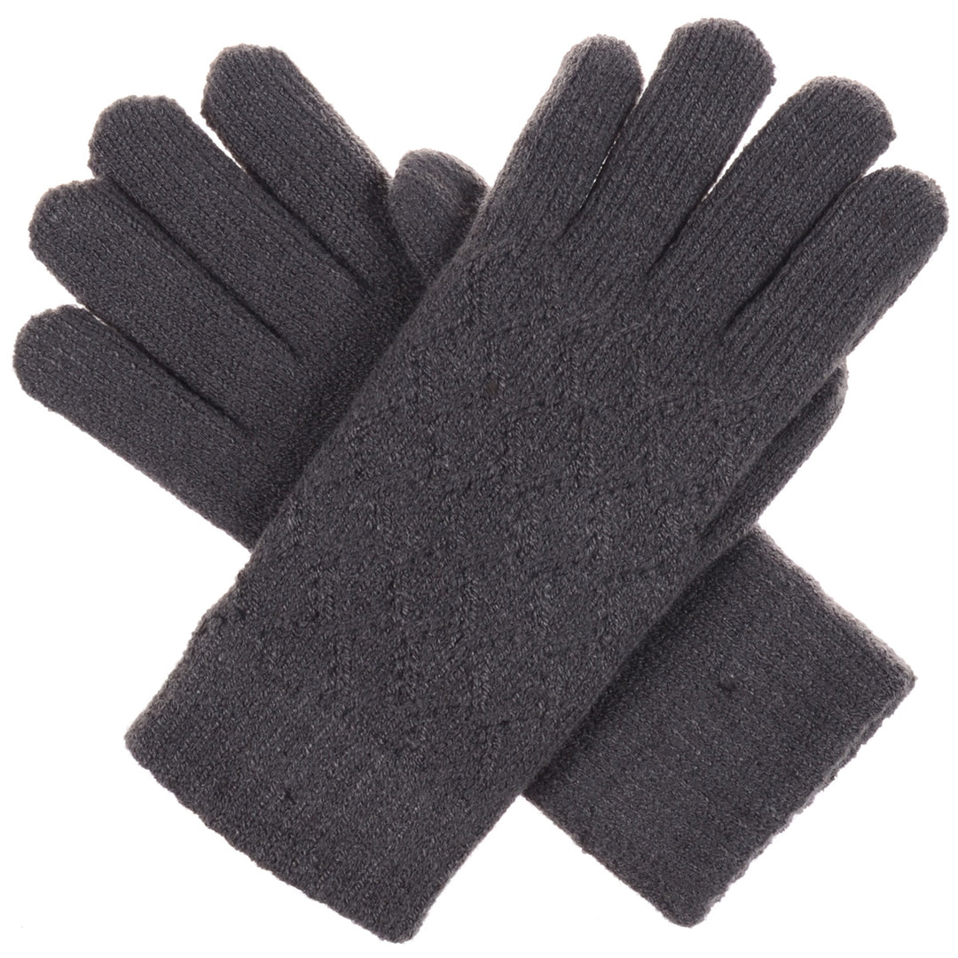 JG507M - One Dozen Ladies Lattice Pattern Soft inside fur lining Gloves