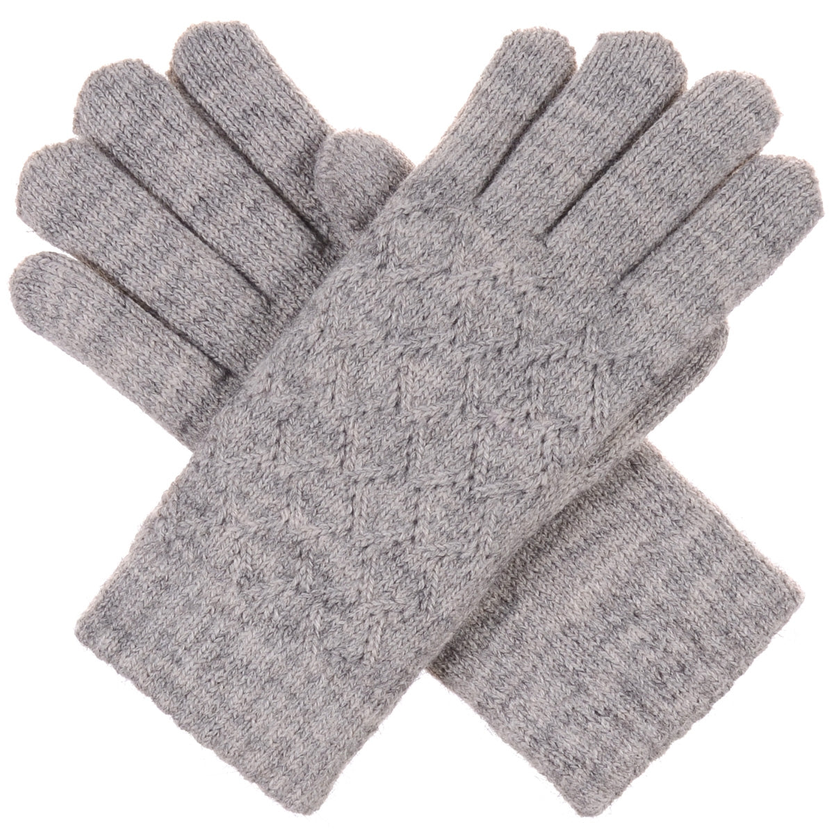 JG507M - One Dozen Ladies Lattice Pattern Soft inside fur lining Gloves