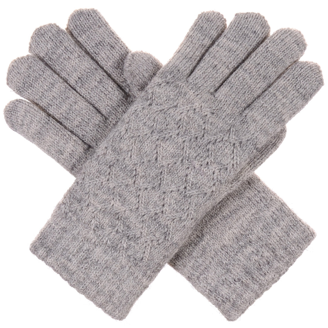 JG507M - One Dozen Ladies Lattice Pattern Soft inside fur lining Gloves