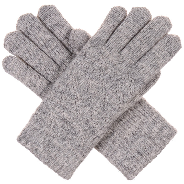 JG507M - One Dozen Ladies Lattice Pattern Soft inside fur lining Gloves