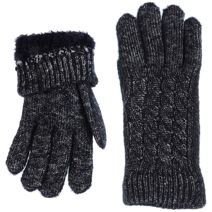 JG509 - One Dozen Ladies Metallic Double Layer Linging Knit Gloves