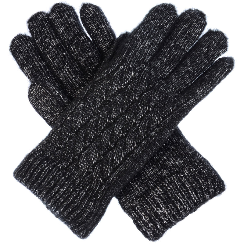 JG509 - One Dozen Ladies Metallic Double Layer Linging Knit Gloves