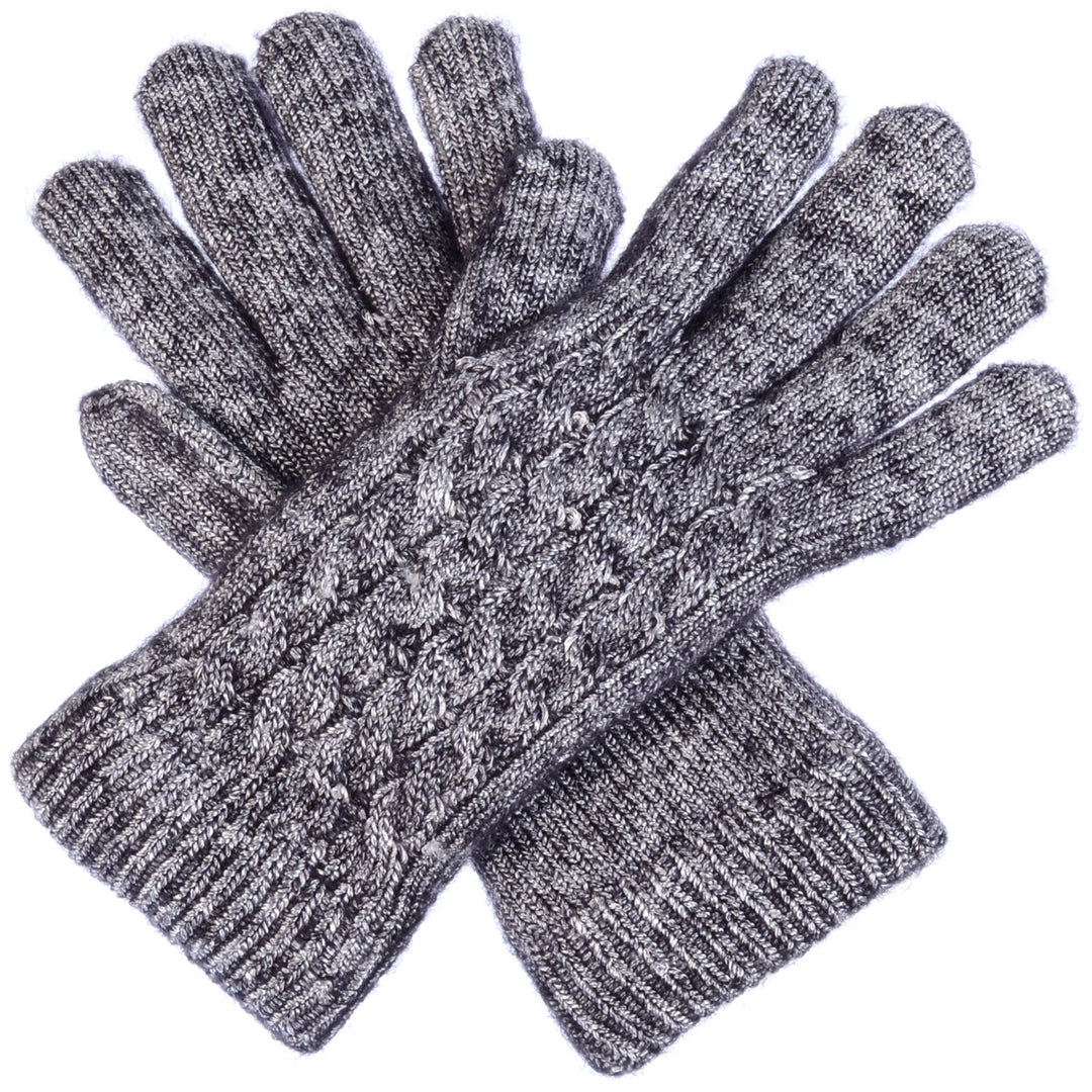 JG509 - One Dozen Ladies Metallic Double Layer Linging Knit Gloves