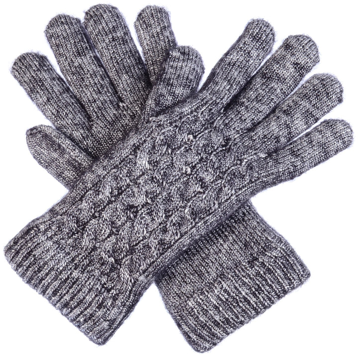 JG509 - One Dozen Ladies Metallic Double Layer Linging Knit Gloves