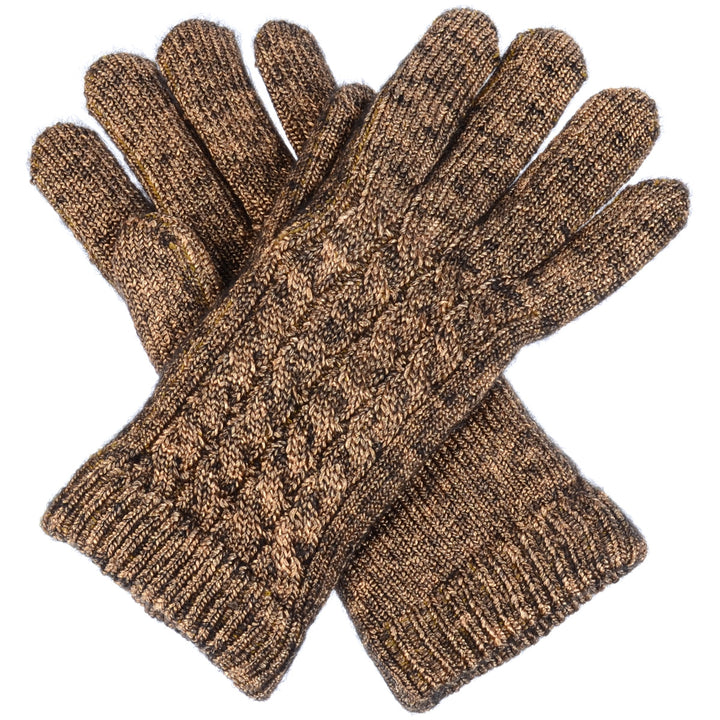 JG509 - One Dozen Ladies Metallic Double Layer Linging Knit Gloves
