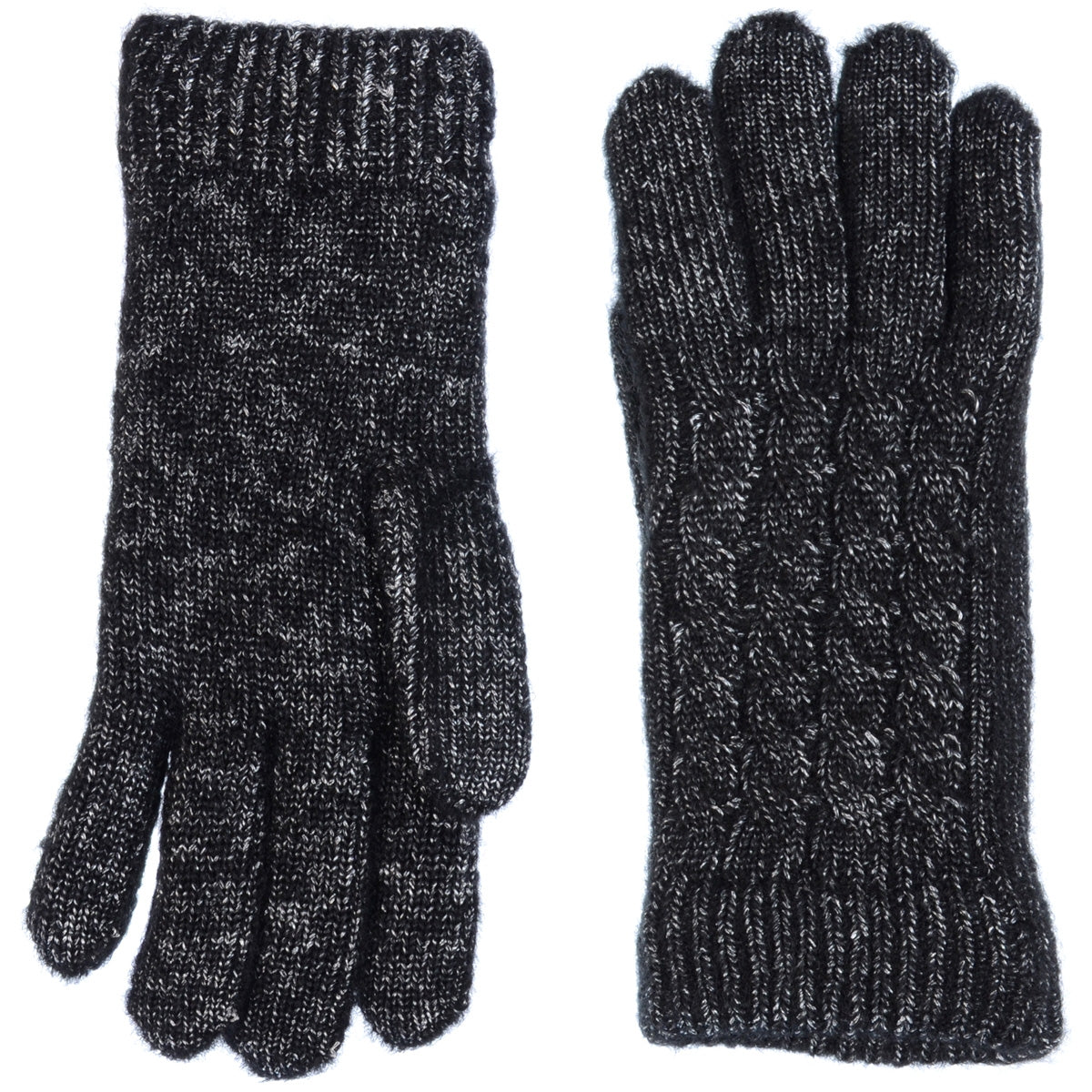 JG509 - One Dozen Ladies Metallic Double Layer Linging Knit Gloves
