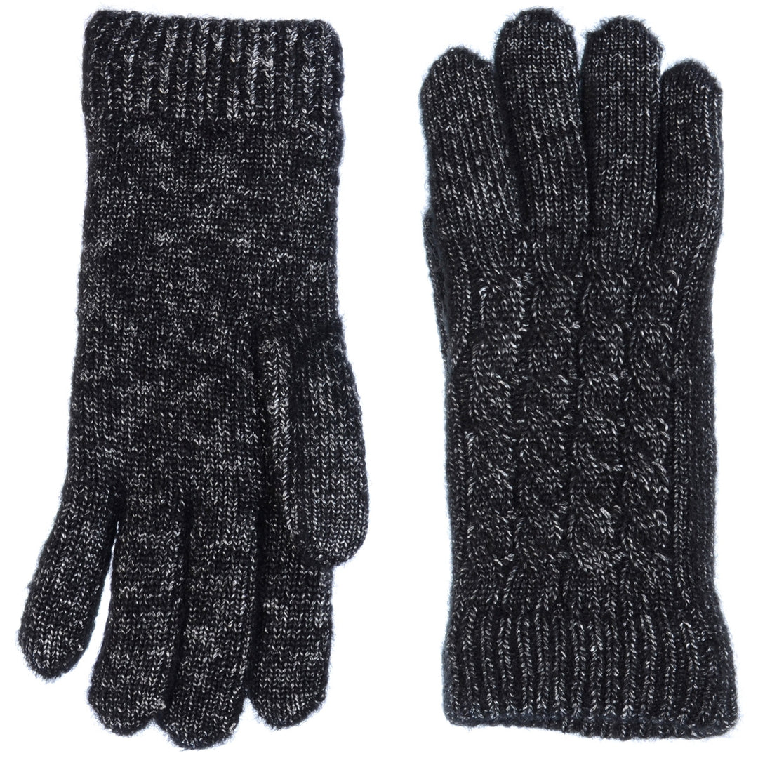JG509 - One Dozen Ladies Metallic Double Layer Linging Knit Gloves
