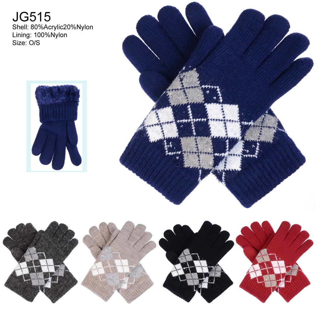 JG515 - One Dozen Ladies Soft Inside Fur Lining Gloves