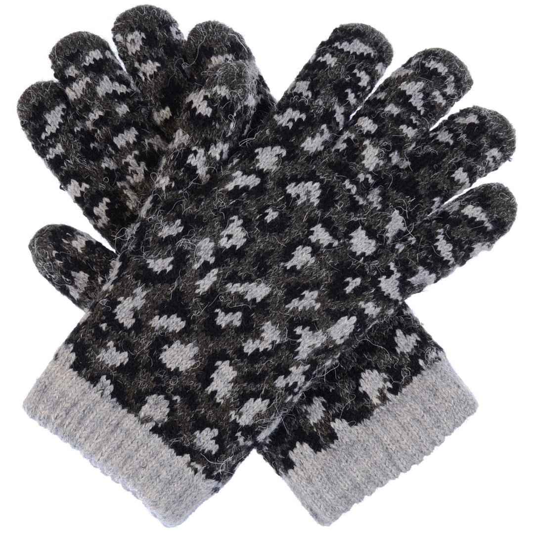 JG517 - One Dozen Ladies Leopard Pattern Soft inside Fur Lining Gloves