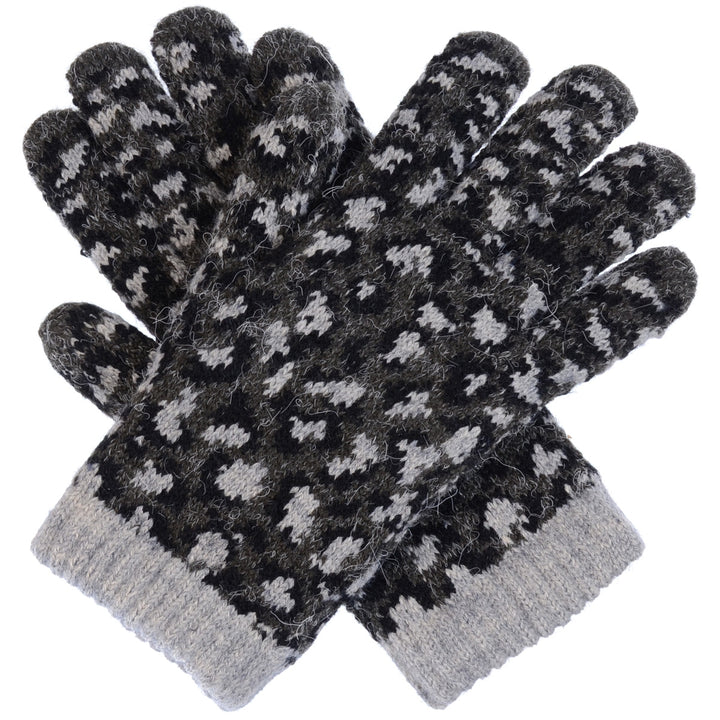 JG517 - One Dozen Ladies Leopard Pattern Soft inside Fur Lining Gloves