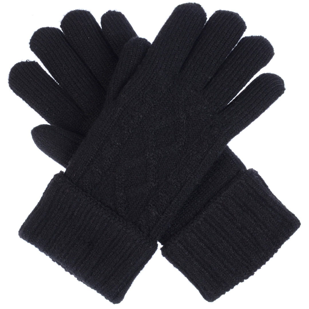JG605 - One Dozen Solid Color Cable Knit Gloves