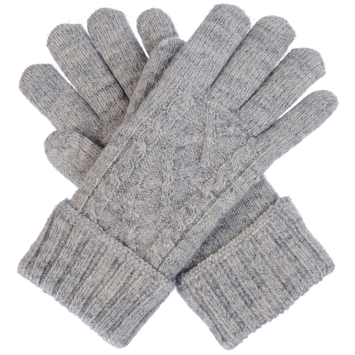 JG605 - One Dozen Solid Color Cable Knit Gloves