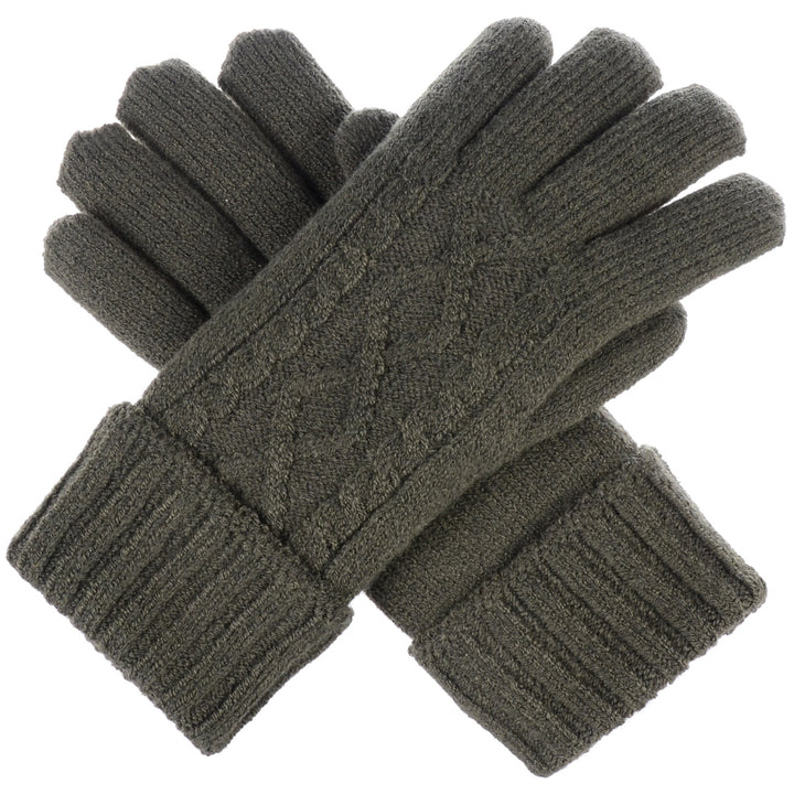 JG605 - One Dozen Solid Color Cable Knit Gloves