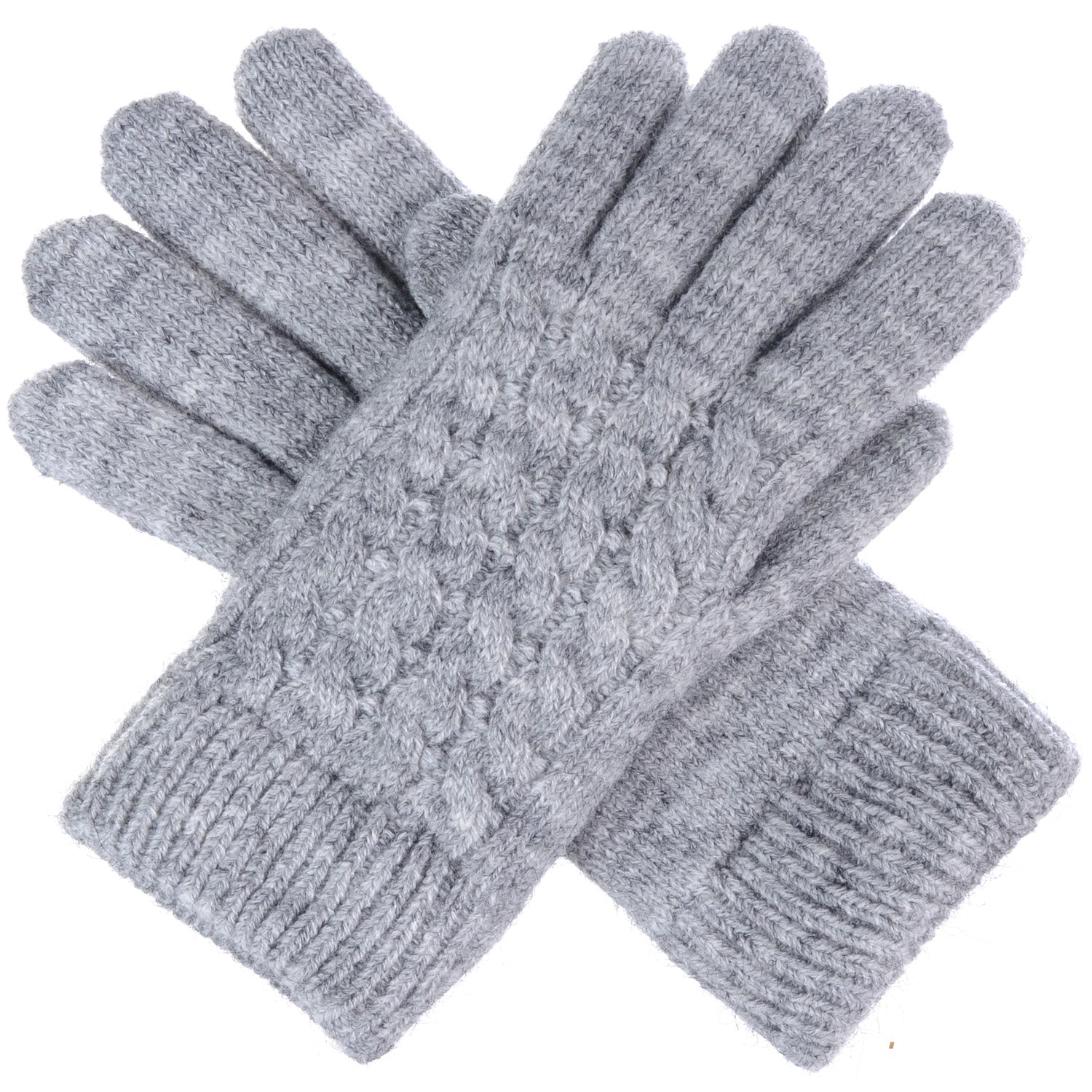 JG622P - One Dozen Ladies Knit Double Layer Fur Lining Knit Gloves