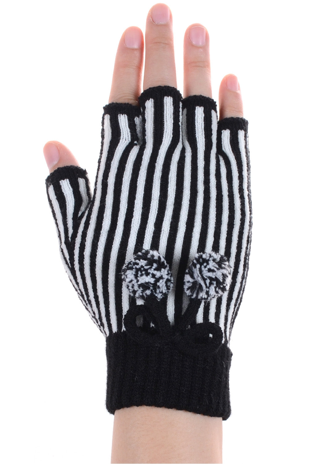 JG705 - One Dozen Stripe Finger less Gloves