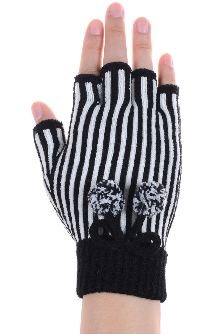 JG705 - One Dozen Stripe Finger less Gloves
