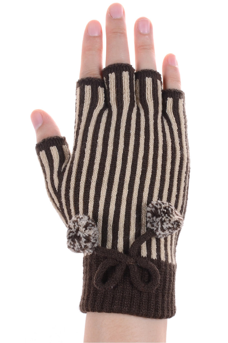 JG705 - One Dozen Stripe Finger less Gloves