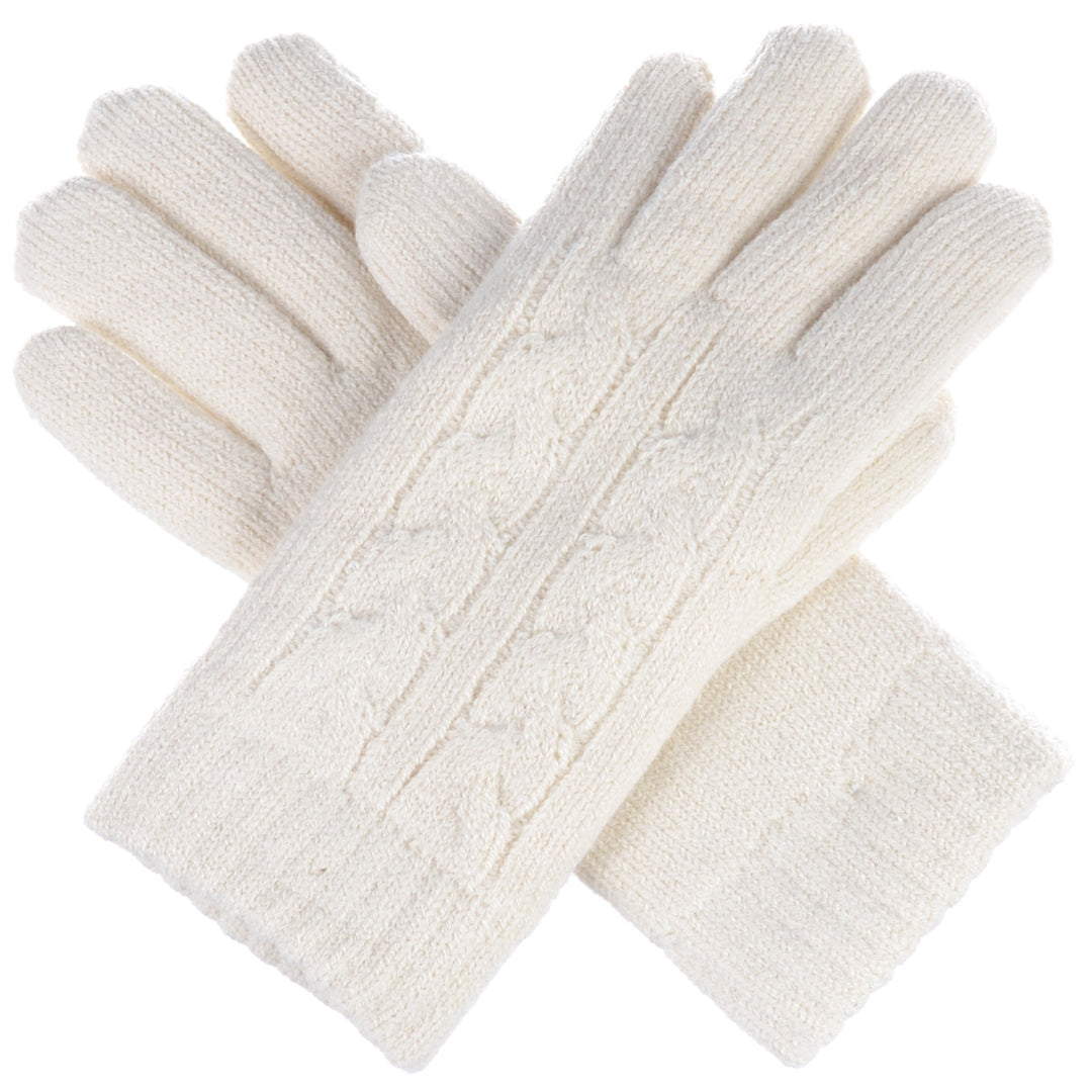 JG708 - One Dozen Ladies Double Layer Lining Knit Gloves