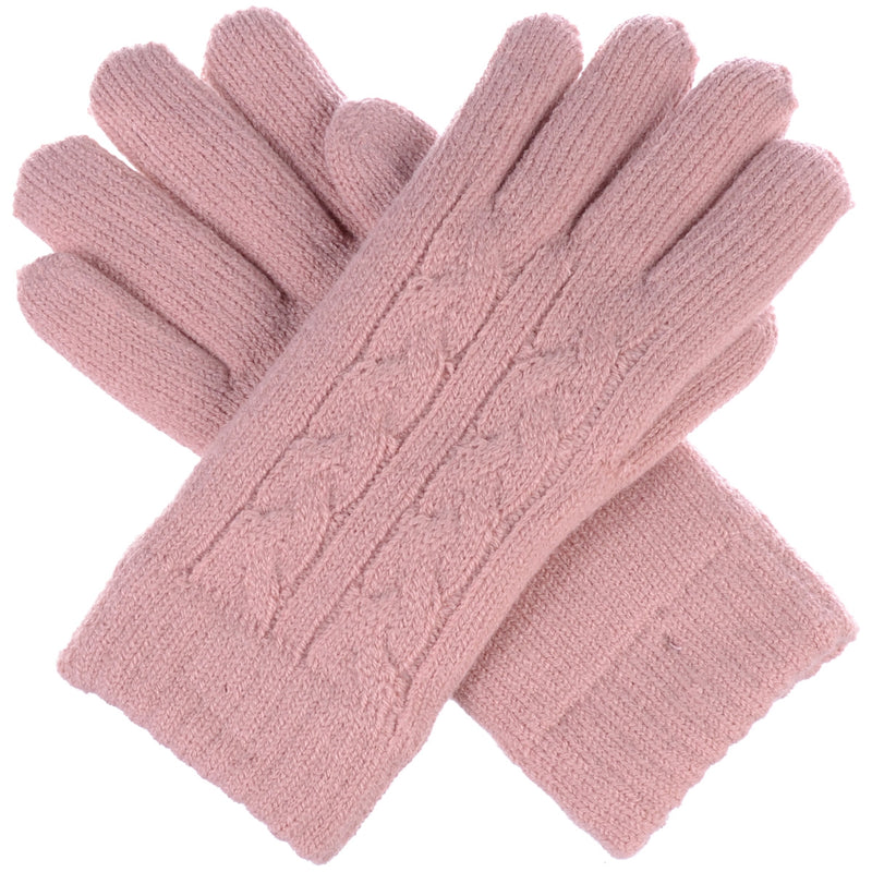 JG708 - One Dozen Ladies Double Layer Lining Knit Gloves