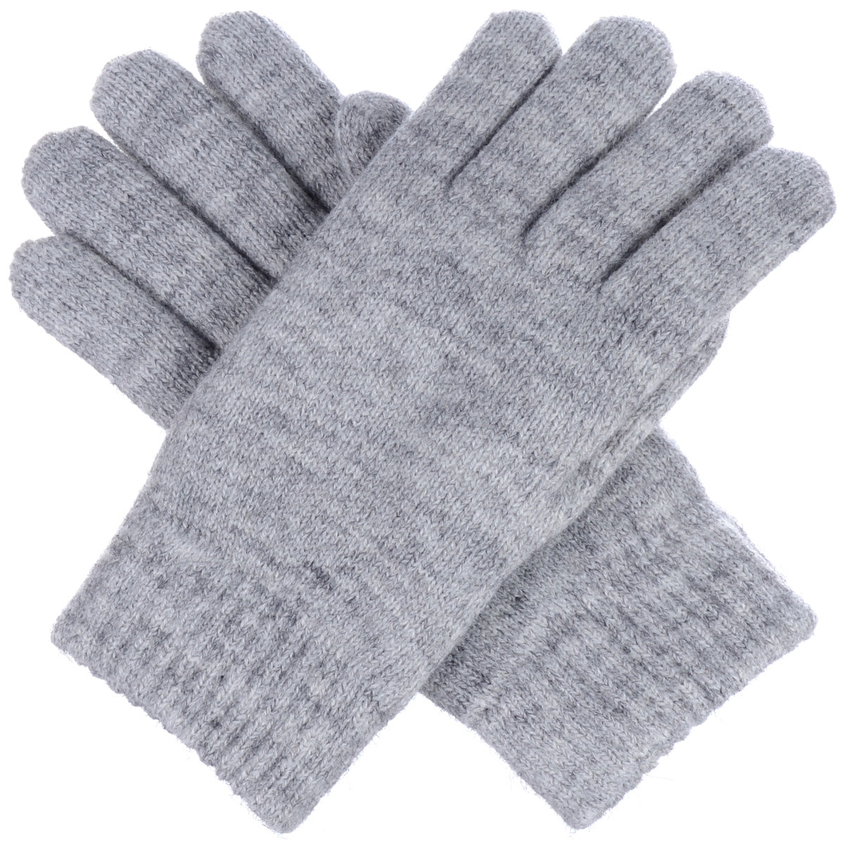 JG709 - One Dozen Ladies Toasty Warm Plush fleece Lined Knit Glove in Solid color