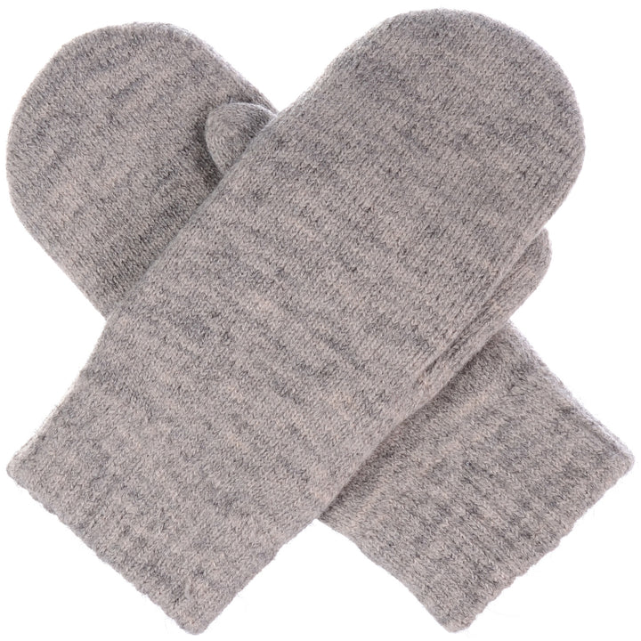 JG709MP - One Dozen Toasty Warm Solid Fleece Lined Knit Mittens Gloves
