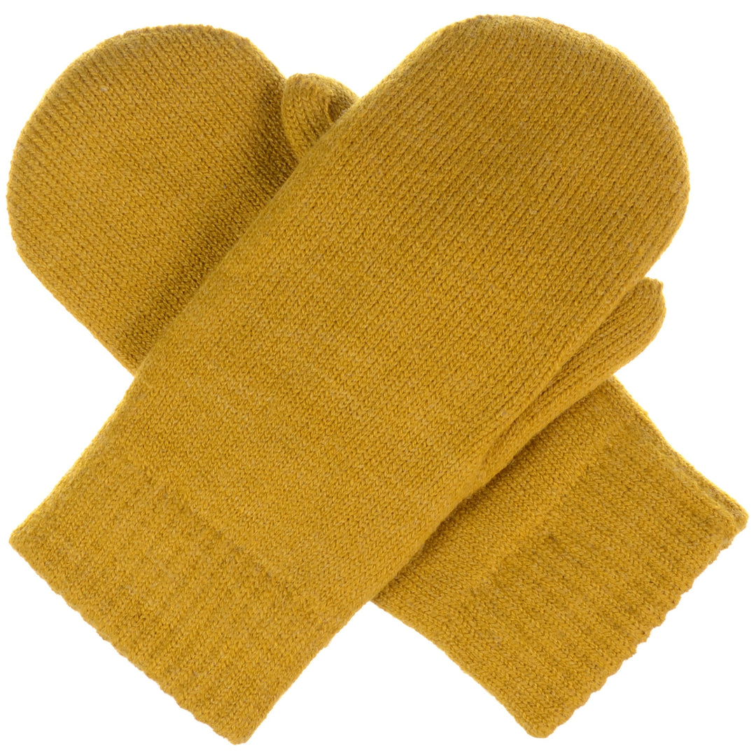 JG709M - One Dozen Toasty Warm Solid Fleece Lined Knit Mittens Gloves