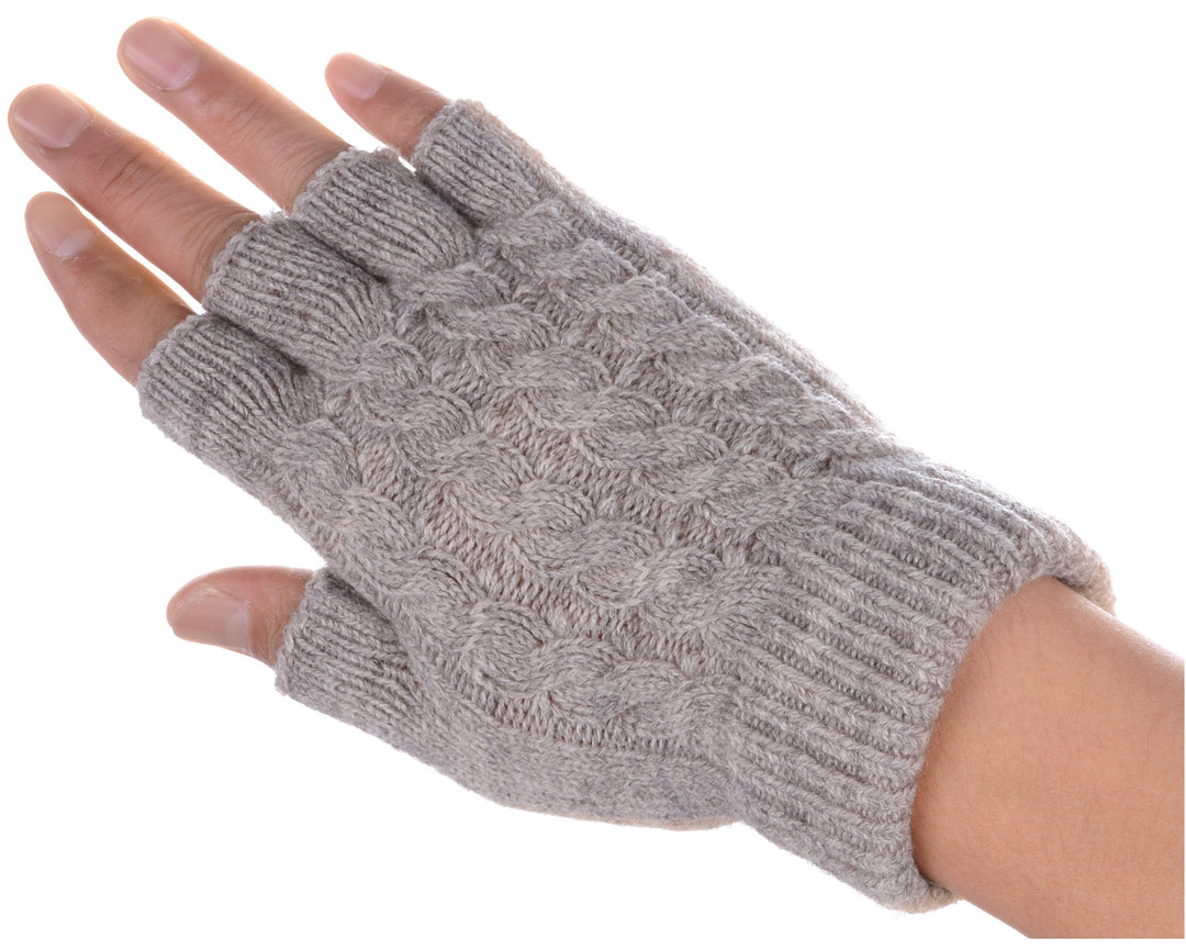 JG722 - One Dozen Cable Knit Finger less Gloves