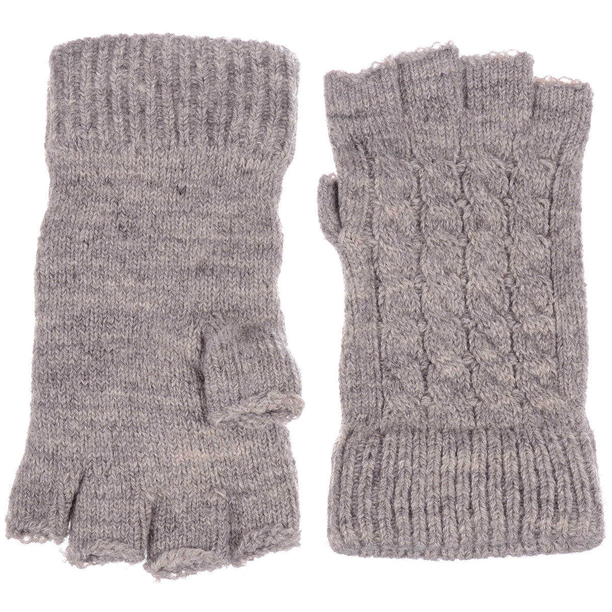 JG722 - One Dozen Cable Knit Finger less Gloves