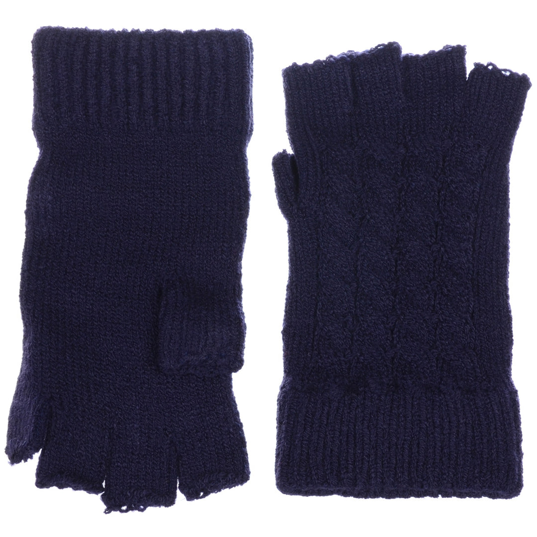 JG722 - One Dozen Cable Knit Finger less Gloves
