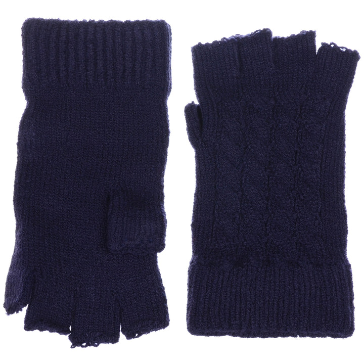 JG722 - One Dozen Cable Knit Finger less Gloves