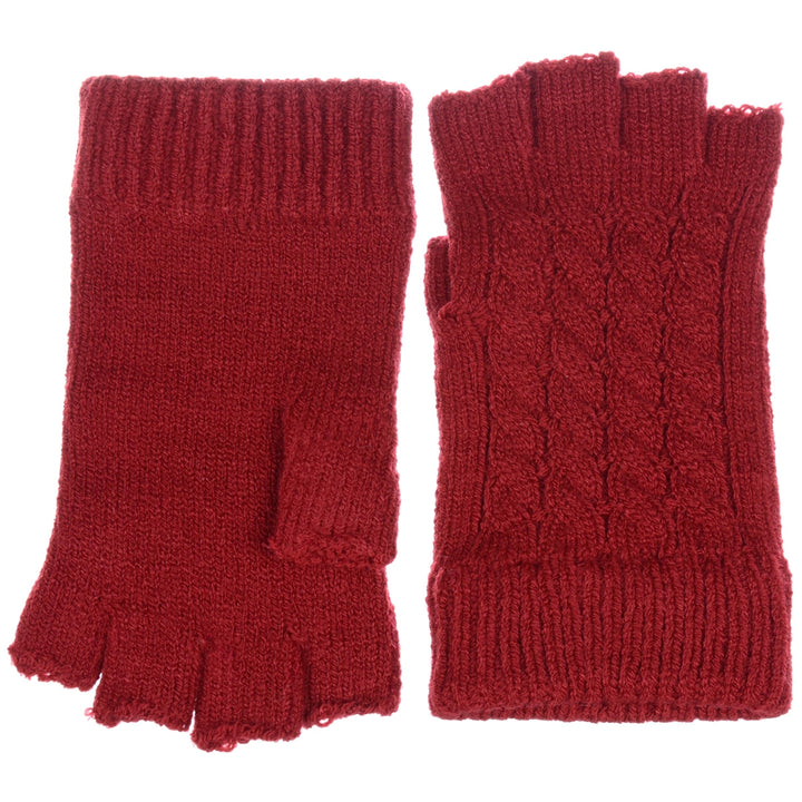 JG722 - One Dozen Cable Knit Finger less Gloves