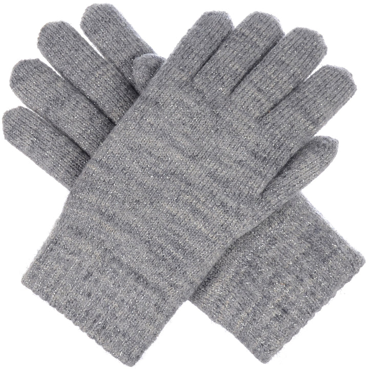 JG724 - One Dozen Metallic Flat Knit Chenille-Lined Glove