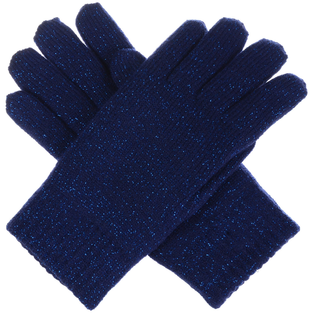 JG724 - One Dozen Metallic Flat Knit Chenille-Lined Glove