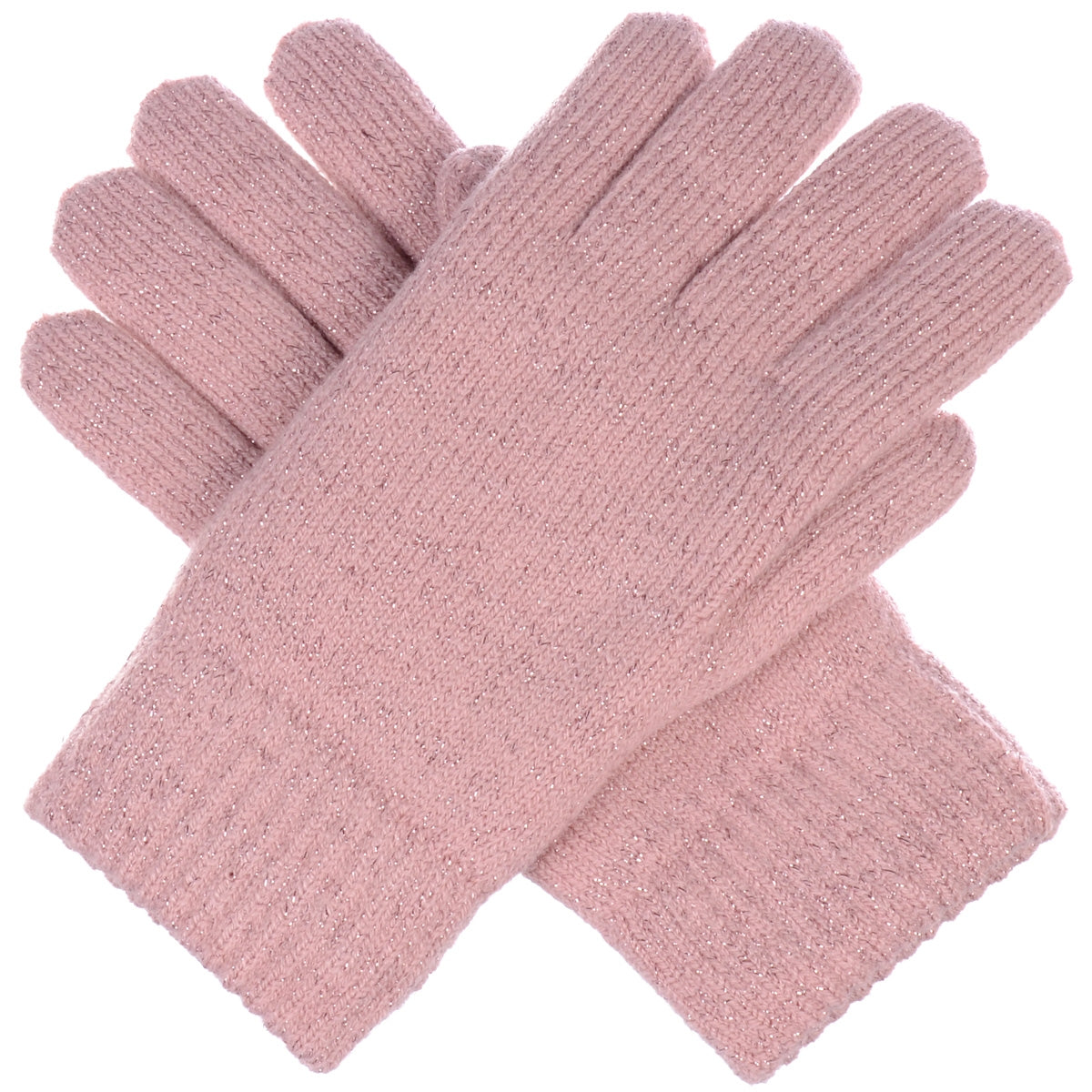 JG724 - One Dozen Metallic Flat Knit Chenille-Lined Glove
