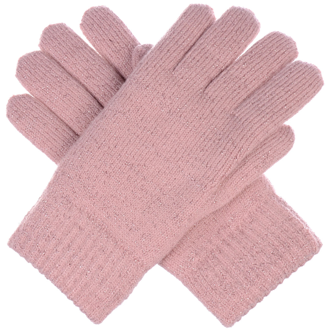 JG724 - One Dozen Metallic Flat Knit Chenille-Lined Glove