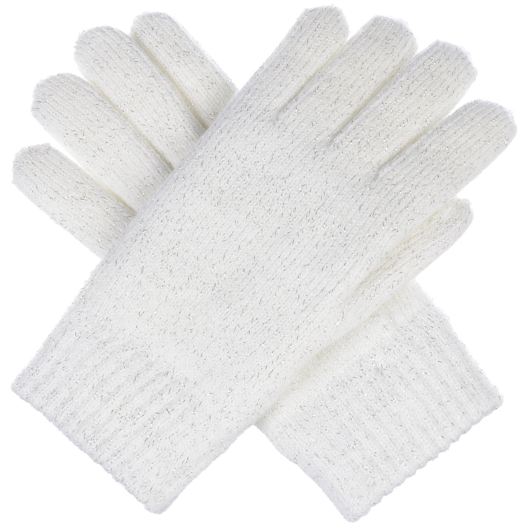 JG724 - One Dozen Metallic Flat Knit Chenille-Lined Glove