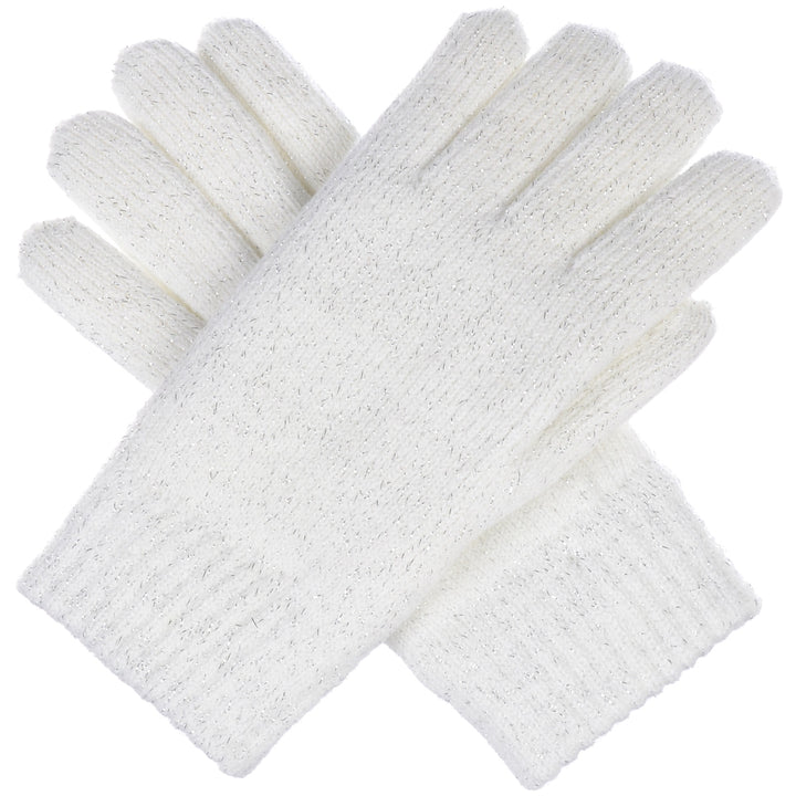 JG724 - One Dozen Metallic Flat Knit Chenille-Lined Glove