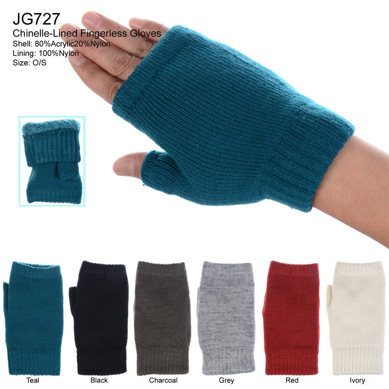 JG727 - One Dozen Ladies Handwarmer Gloves
