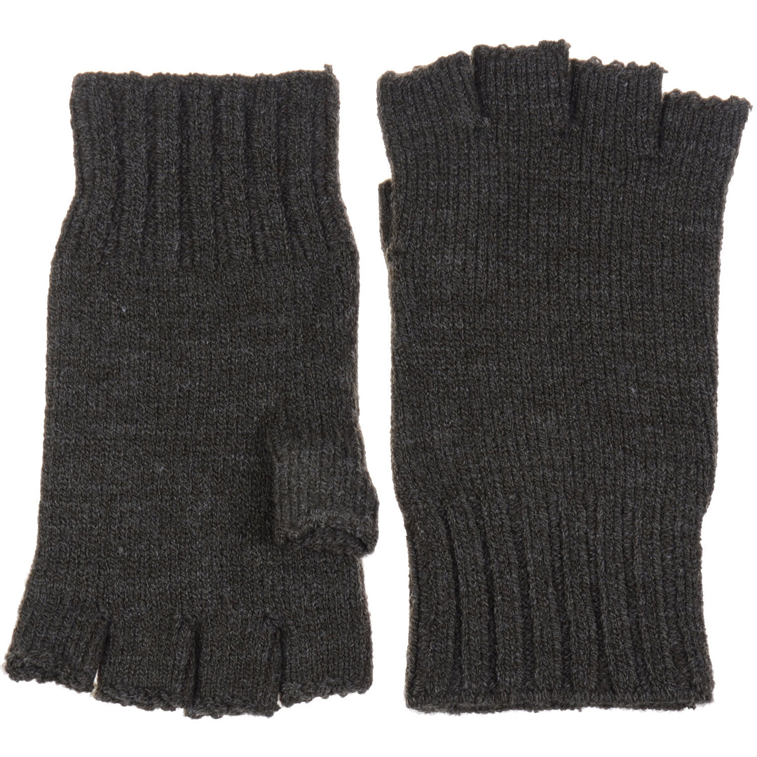 JG728 - One Dozen Unisex Solid Soft One Layer Half Finger Fingerless Knitted Gloves