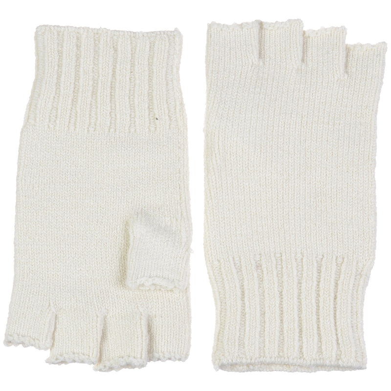 JG728P - One Dozen Unisex Solid Soft One Layer Half Finger Fingerless Knitted Gloves