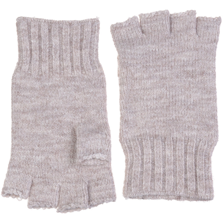 JG728P - One Dozen Unisex Solid Soft One Layer Half Finger Fingerless Knitted Gloves